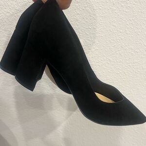 Marc Fisher Black Suede Block Heels